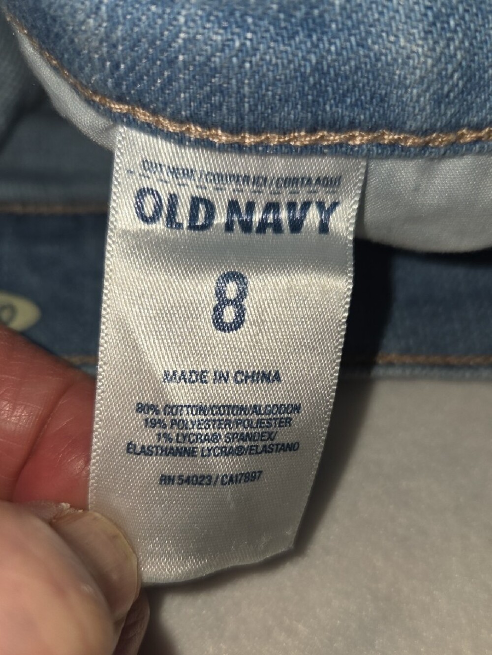 Old Navy Sweetheart Light Blue Rolled Hem Denim Shorts - Picture 8 of 8